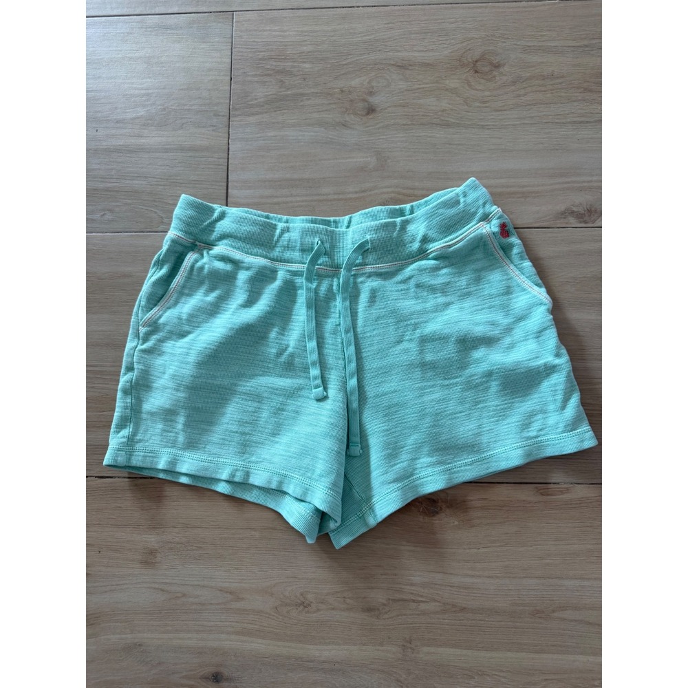 Tommy Bahama Womens Aqua Slub Knit Pineapple Logo Lounge Shorts Size M